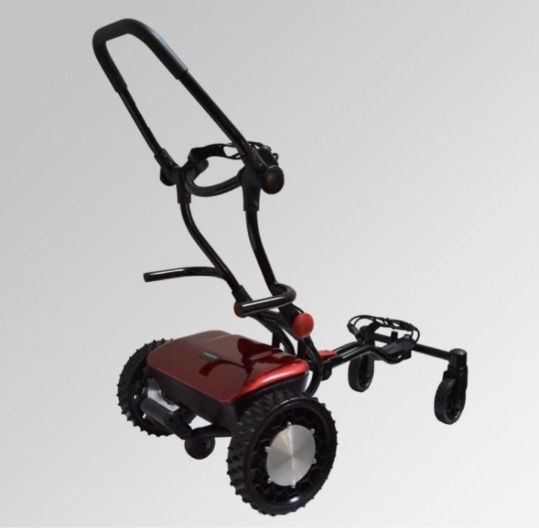 折りたたみ式電動ゴルフカート CT-2000-BA-R2 リモコン付き（レッド)