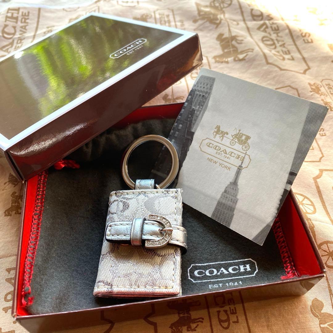 コーチピクチャーフレームキーホルダー 未使用 COACH コーチ ミニ シグネチャー ピクチャーフレーム