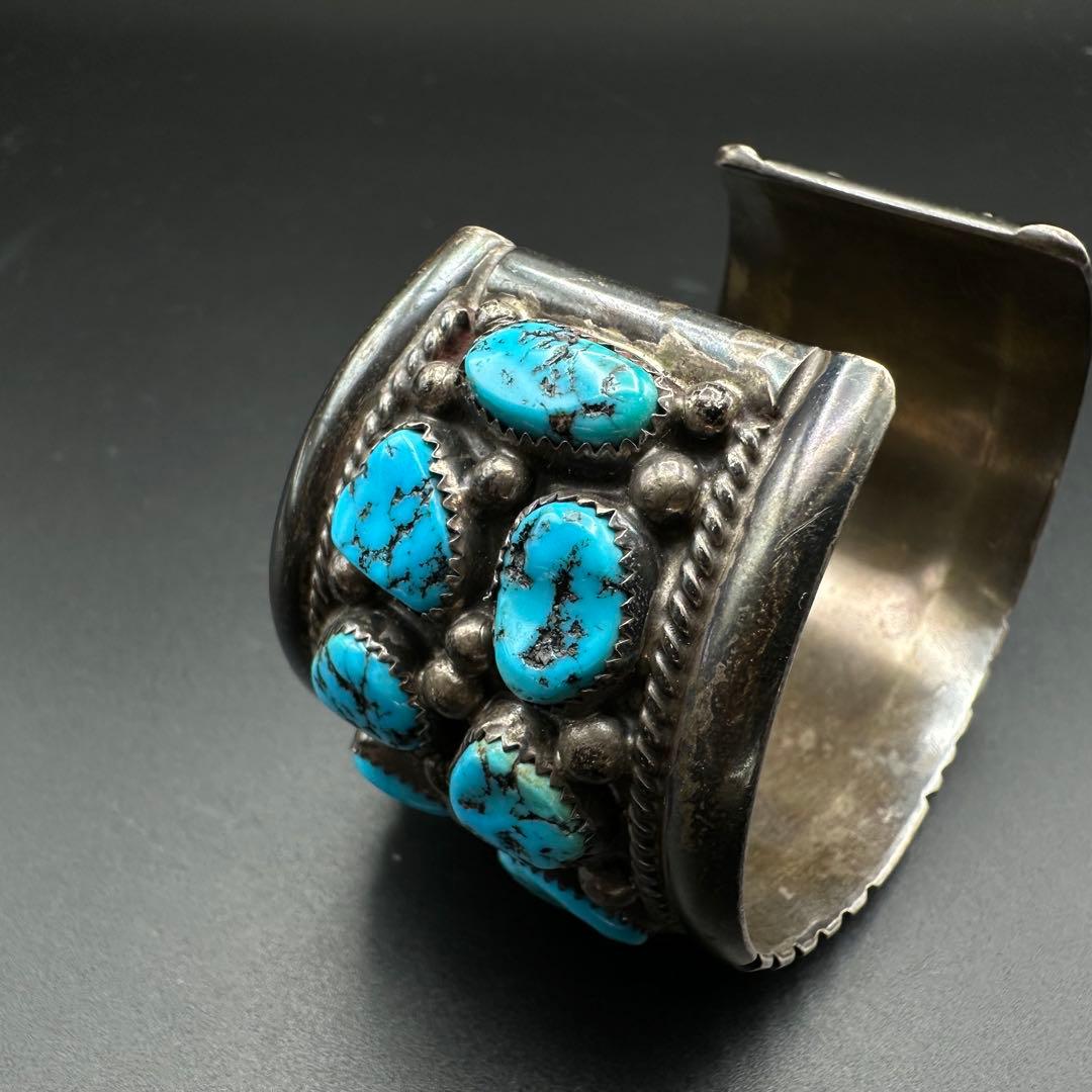 Navajo Tommy Mooreキングマン ナゲットターコイズ バングル|mercari