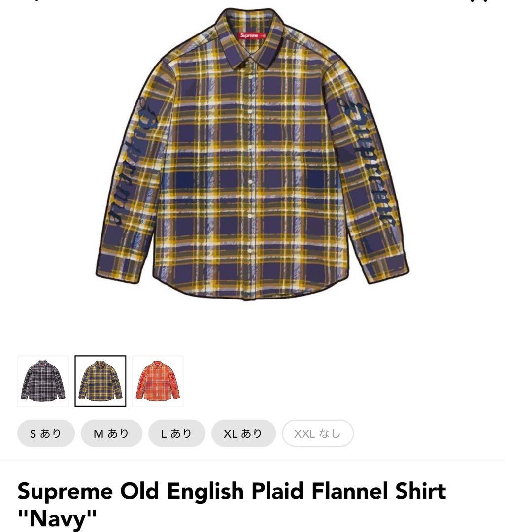 Supreme Old English Plaid Flannel Shirt - メルカリ