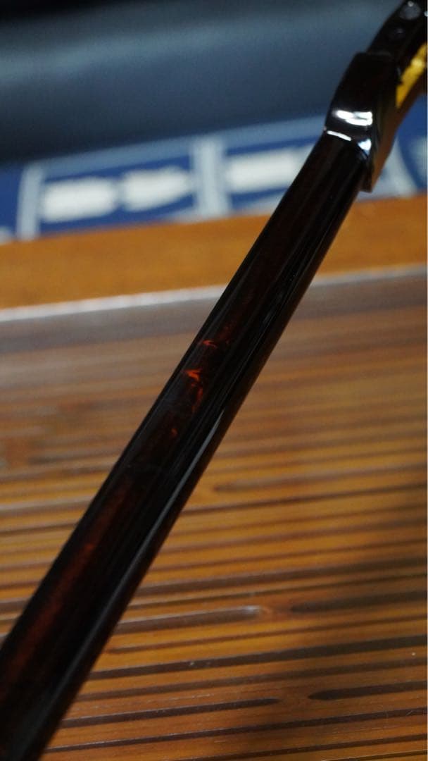 現代の名工'又吉章盛作 100丁展出展品三線棹 ウジラミ黒木小與那平型