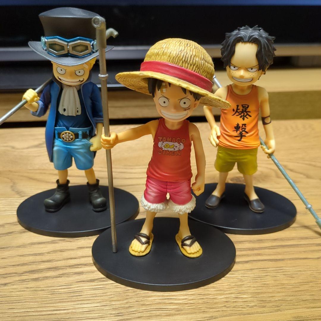 レア・美品】ワンピース フィギュア ルフィ・エース・サボ幼少期3体