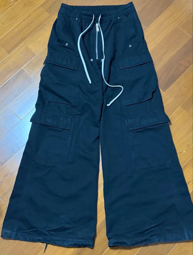 パンツ rick owens drkshdw jumbo cargo belas Rick Owens DRKSHDW Double Cargo Jumbo Belas ワイドパンツ | ブルー