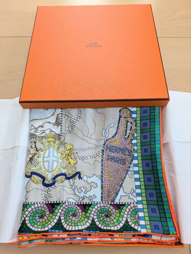 HERMES Scarf エルメス カレ90 ピュテアスの航海 - メルカリ
