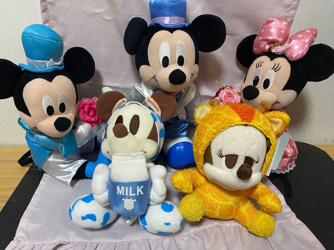 お得5点まとめ売り】ディズニー ぬいぐるみ ミッキー ミニー 希少
