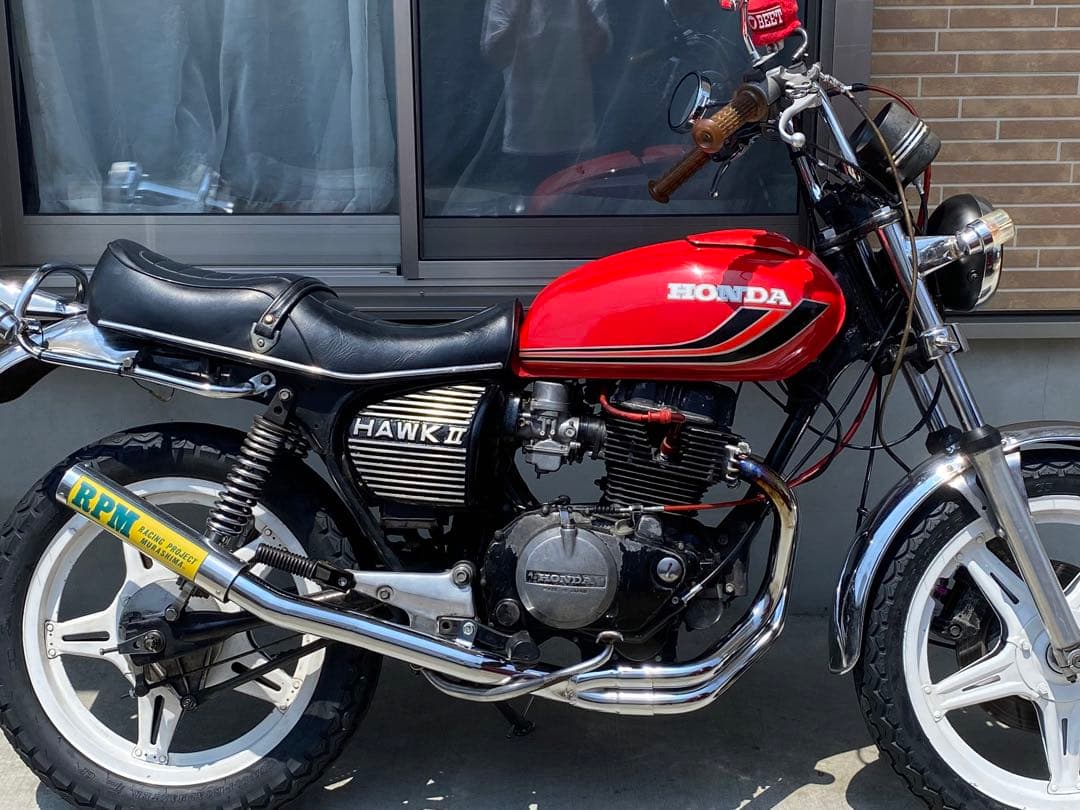 バブ、ホーク2 外装 CB400T ホーク2 ヤカンタンク 角タンク CB250T