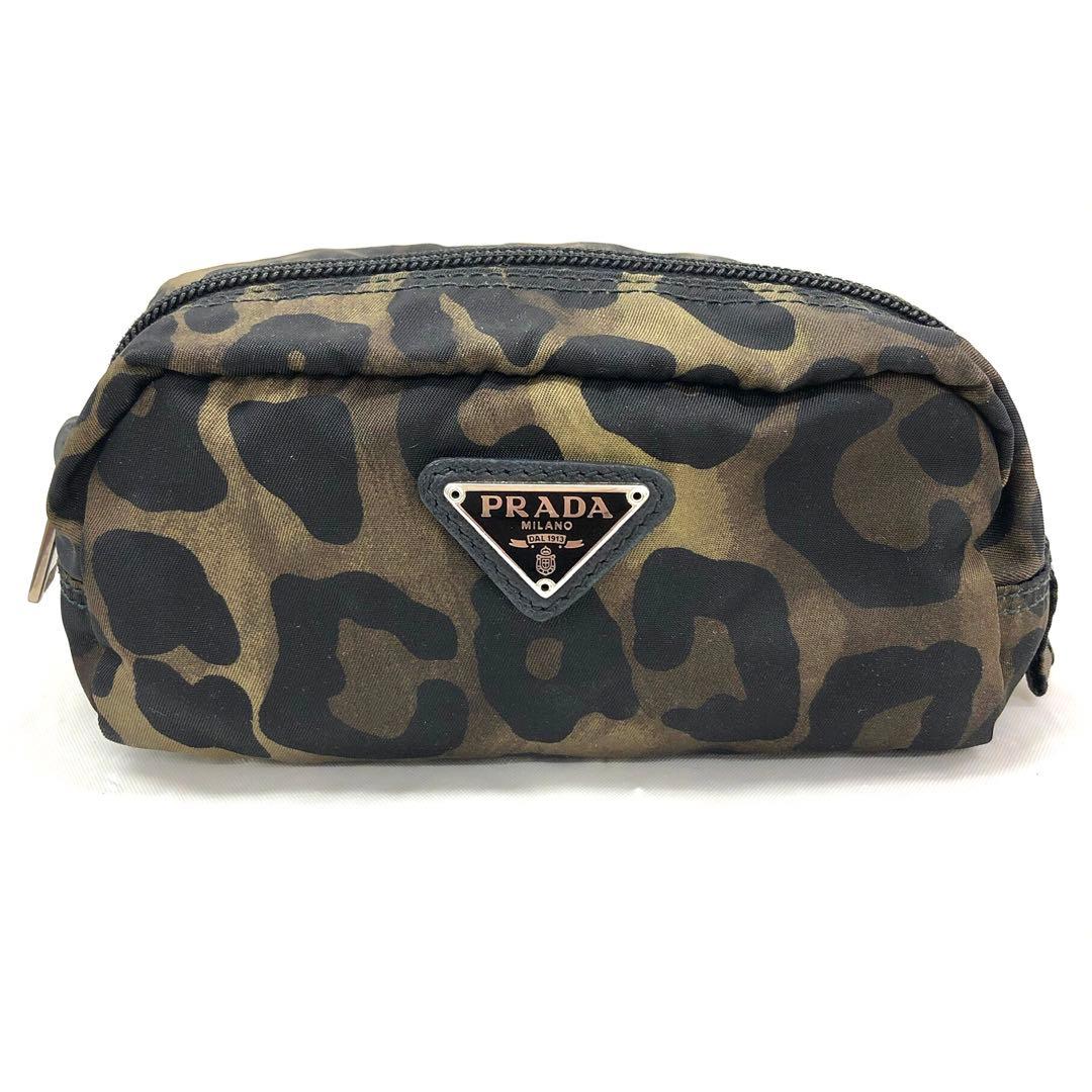 M07/019 PRADA プラダ ミニポーチ 三角ロゴ レオパード PRADA（プラダ） 財布 レディース メンズ ブランド コインケース