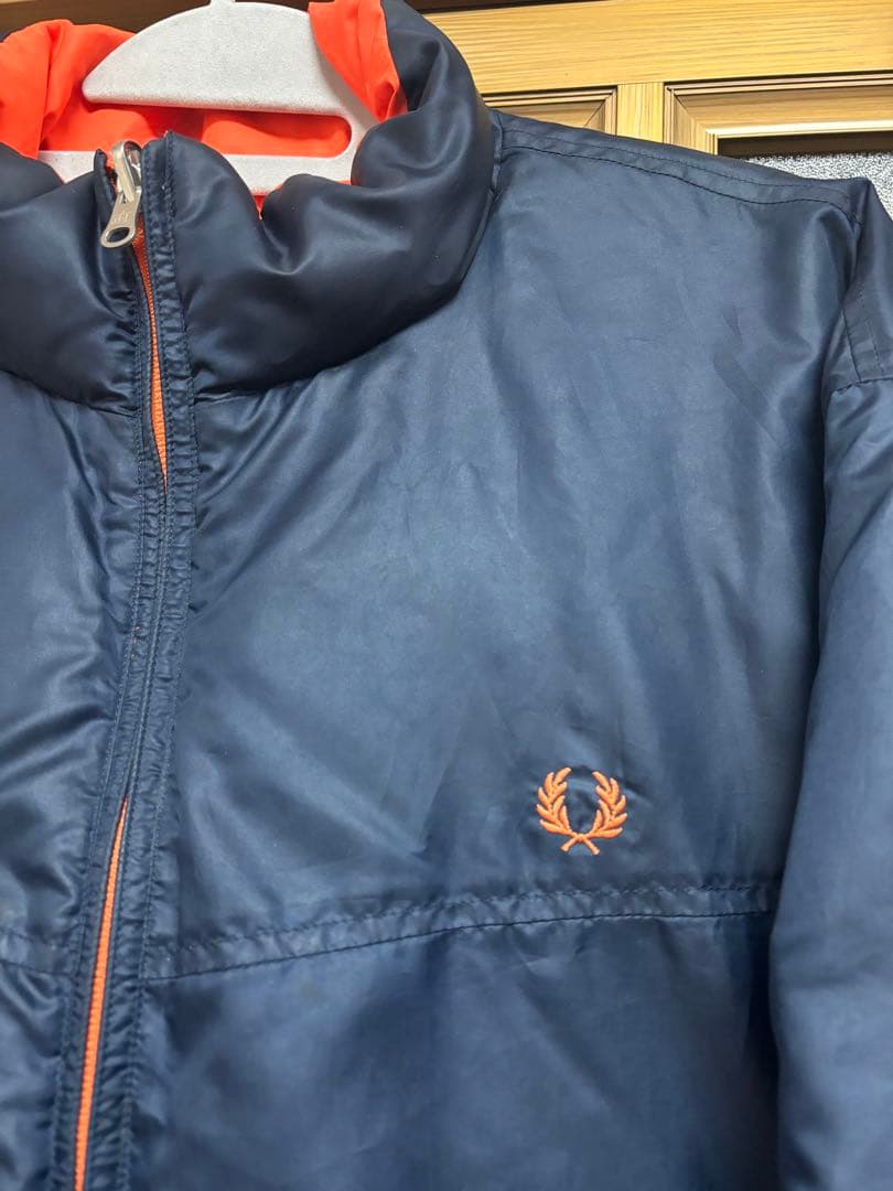 Fred Perry ネイビー/オレンジ ダウンジャケット フレッドペリー