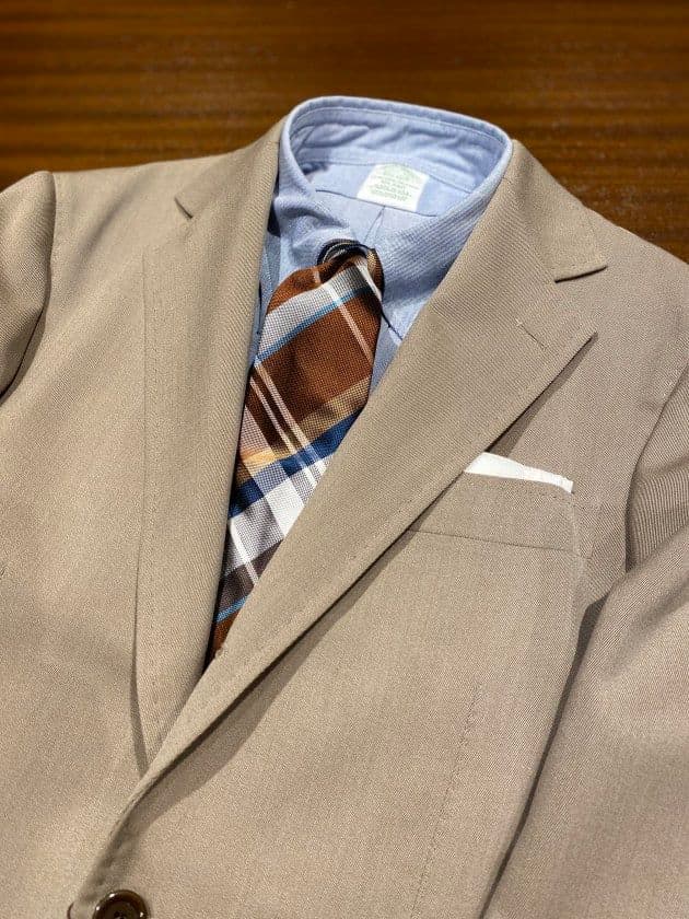 BEAMS F ロロ・ピアーナ ベージュスーツ