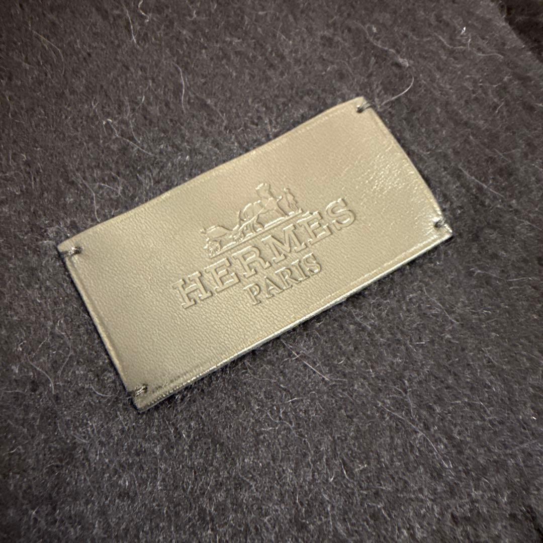 エルメス マフラー ビキューナ100% ネイビー 専用箱付き - メルカリ