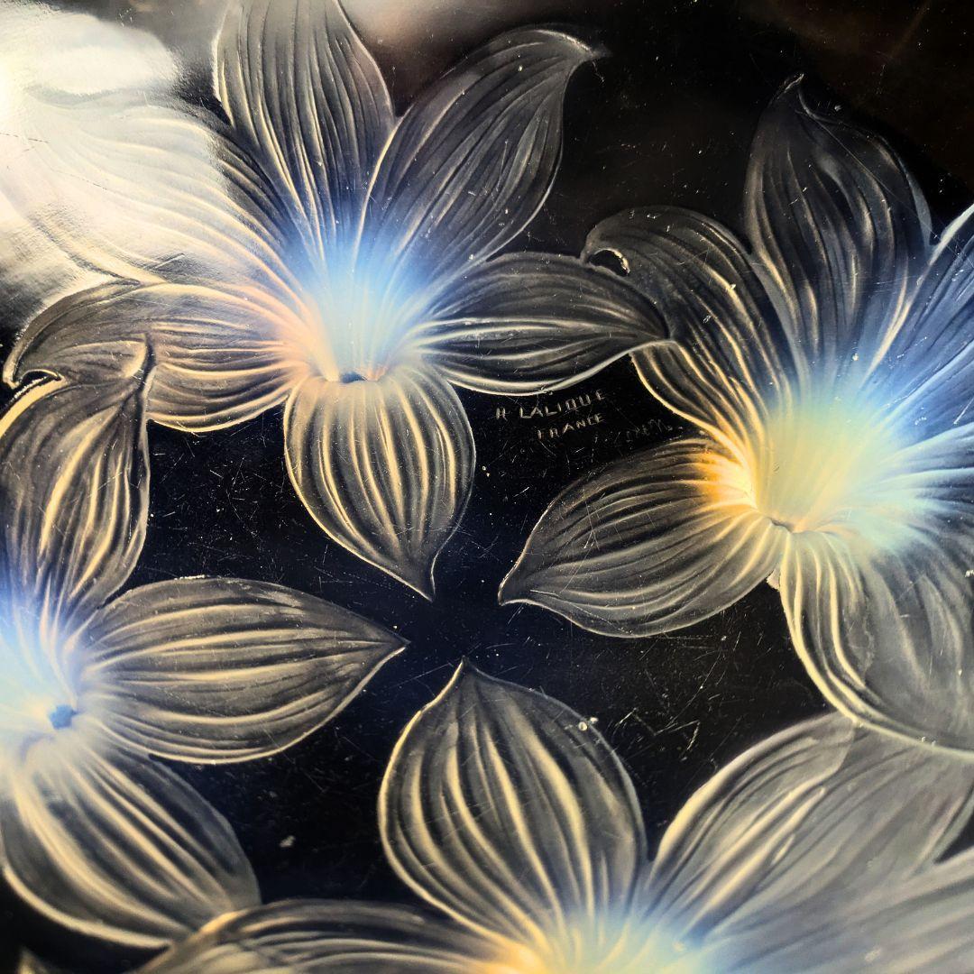 贅沢な時間を☆ラリック LYS 百合 オパルセント 大鉢 ボウル 1924年頃