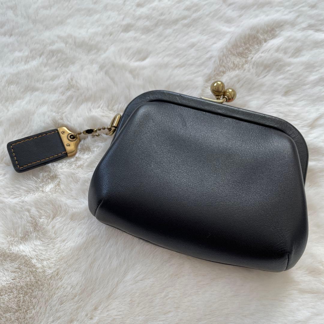 美品✨】COACH コーチ キスロック がま口 コインケース 財布 ブラック