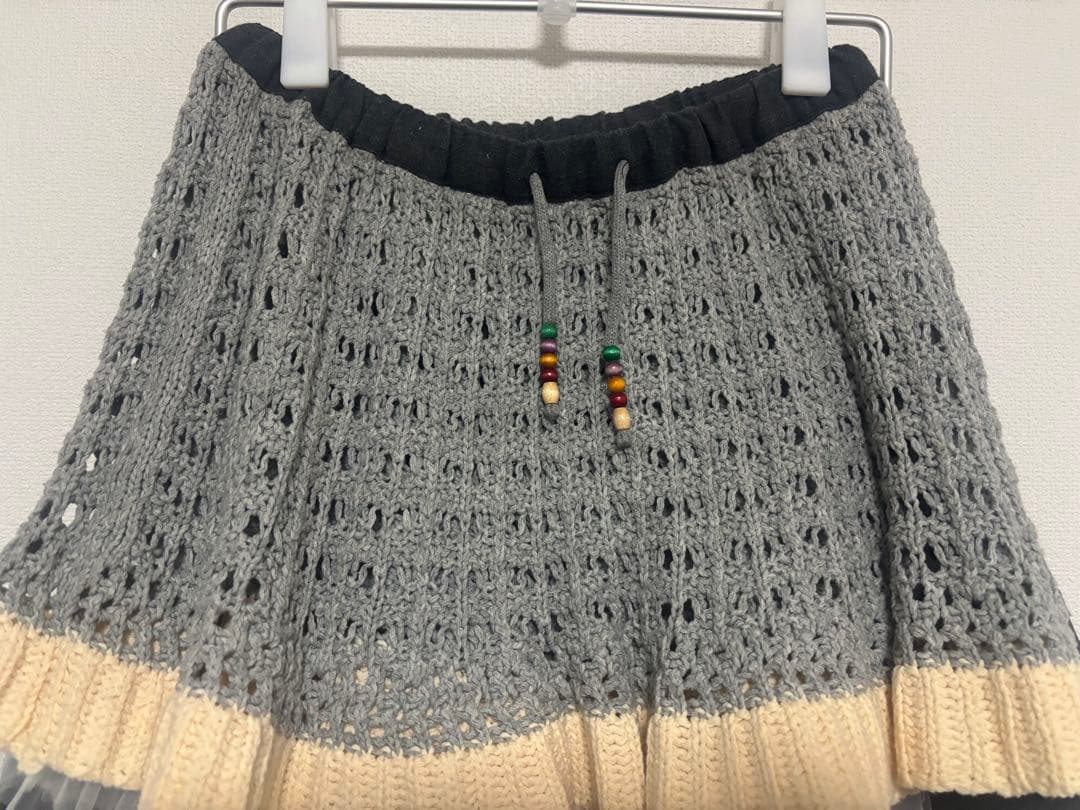 COYSEIO コイセイオ LAYERED KNIT SKIRT Coyseio Layered Knit Skirt - Brown | 하이츠스토어
