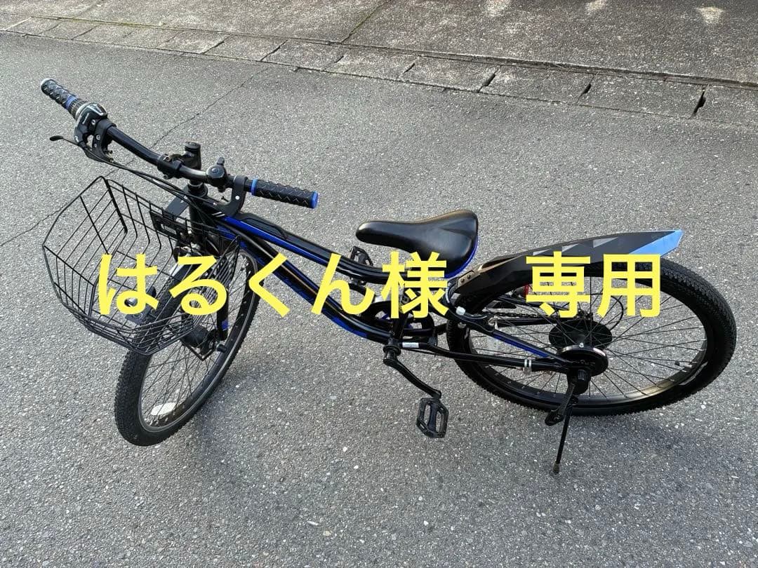 24インチ　子供用自転車 ブラックとブルー ブリヂストン シュライン 子ども用自転車 24インチ グリッターブルー