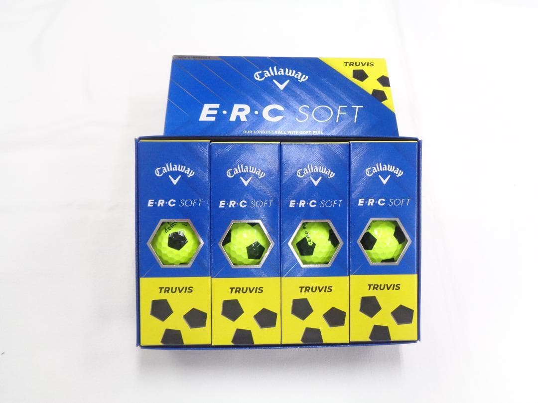 ★新品★ ERCソフト TRUVIS イエロー×ブラック 2ダースセット E・R・C SOFT TRUVIS イエロー/ブラック ボール【数量限定】