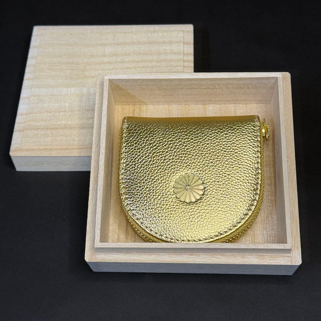 メ*モ様 超貴重！皇居 長財布 ゴールド 金 小銭入れ ミラー 小物入 4点