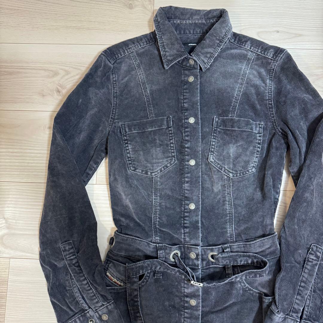 値下DIESELディーゼルワンピースコーディロイミニドレスレディースXS美品