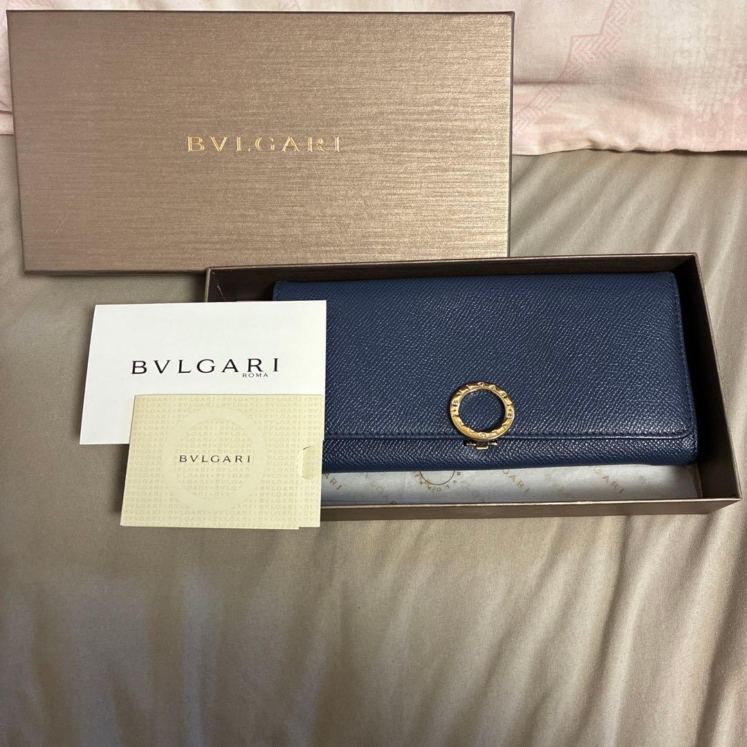 お値下げ中⭐︎BVLGARIブルガリ 財布 インディゴトパーズ フラップ付長財布 ブルガリ BVLGARI ブルガリ ブルガリ ラウンドファスナー 長財布