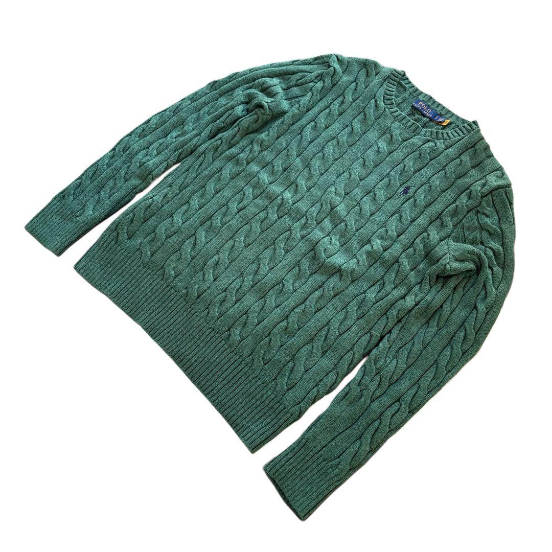 ✨極美品✨POLO RALPH LAUREN ケーブルニット ネイビーポニー