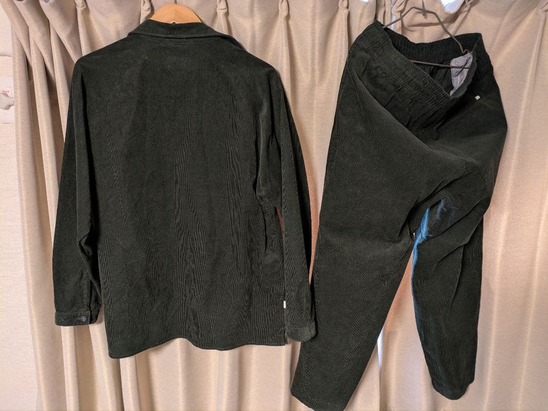 ballaholic Logo Corduroy setup darkgreen-売り純正品