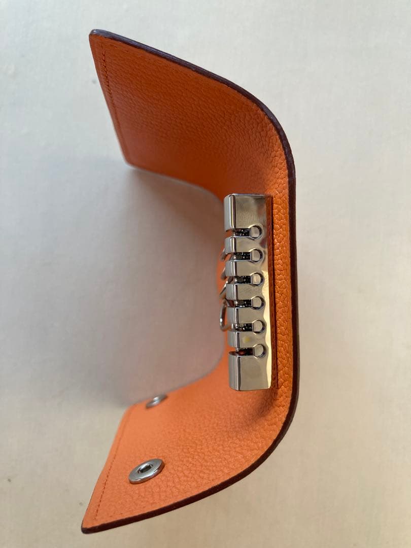 エルメス キーケース オレンジ セリエボタン THILL(ティル) HERMES