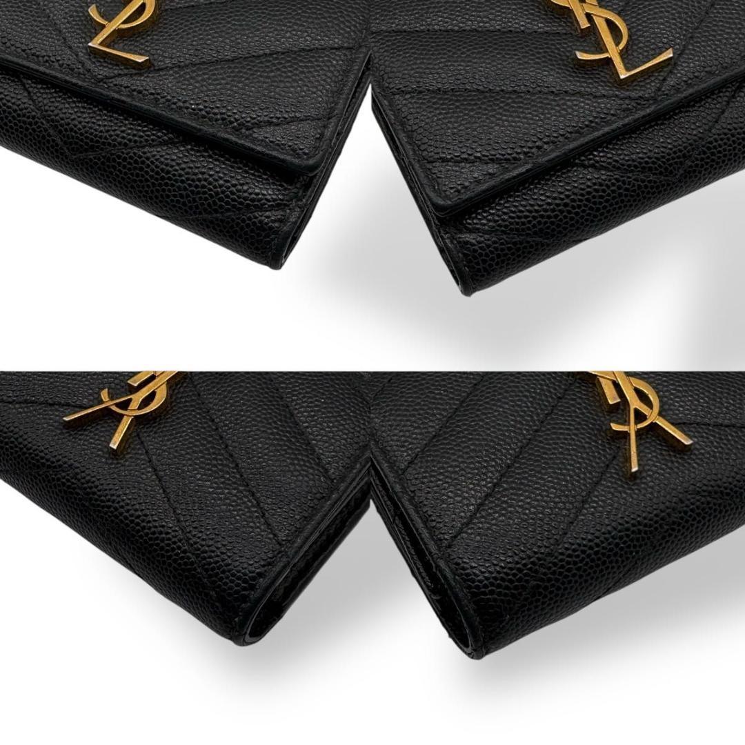 美品 イヴサンローラン YSL 6連キーケース キャビアスキン