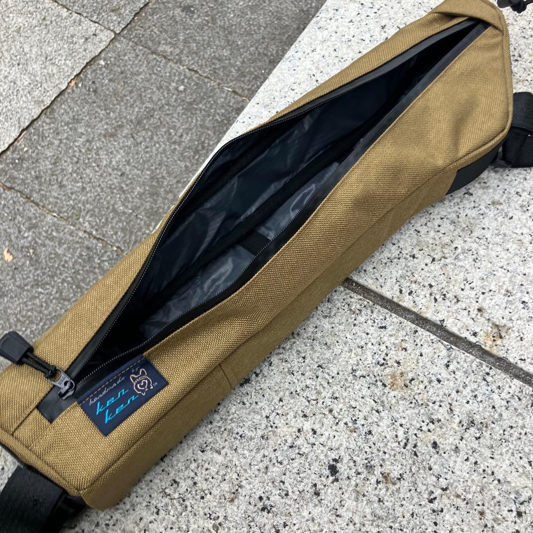 ハンドメイドフレームバッグ　コーデュラ1000 コヨーテ　43.5cm