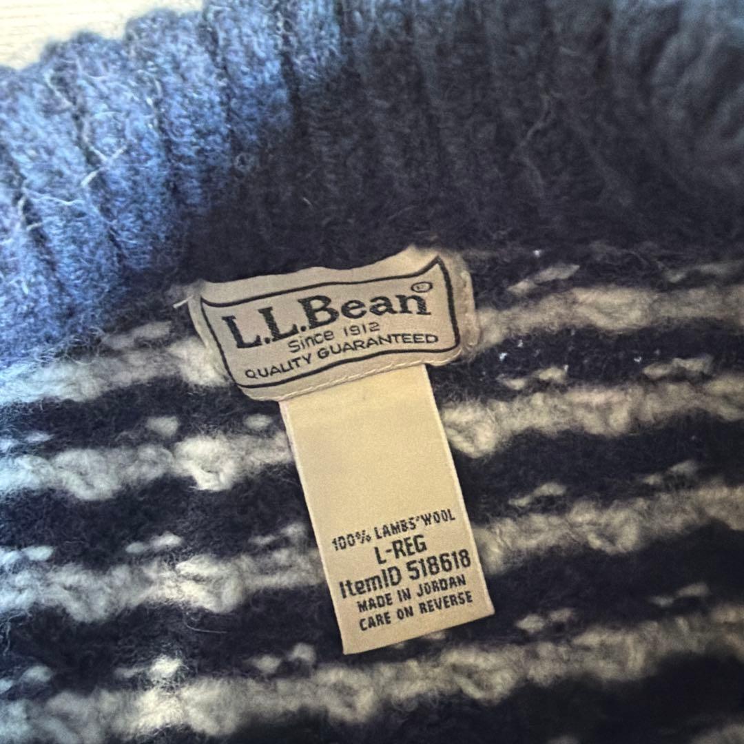は*様 定番　極美品　大人気　L.L.BEAN バーズアイ　ニット　L在原みゆ紀