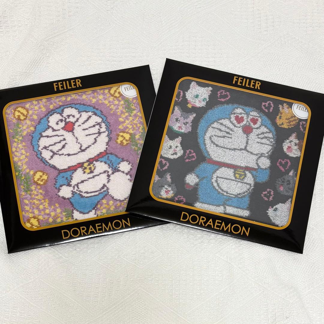 フェイラー　FEILER　ドラえもん　ハンカチ ミモザ　ラブリーキャッツ コラボ フェイラー ドラえもん ハンカチ ラブリーキャッツ ミモザ 2枚セット