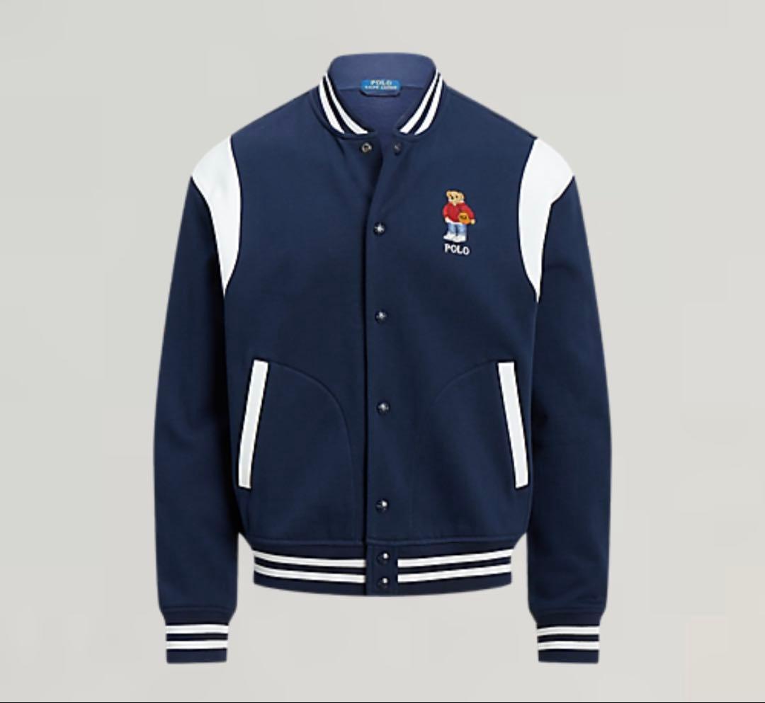 あべこーPolo Bear Fleece Baseball Jacket Polo Bear Fleece Baseball Jacket
