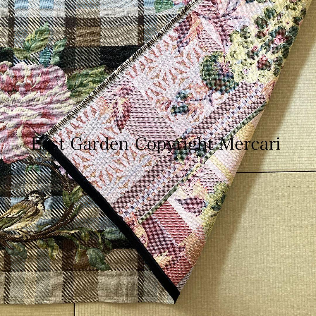 極美品】 MIHO イタリア製 花鳥柄 ラグマット 201.5×137cm - メルカリ