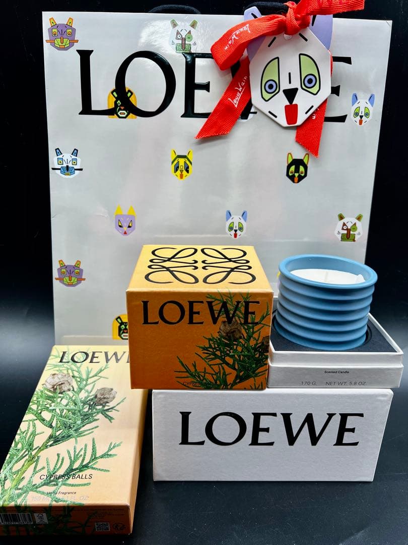LOEWE ❣️アロマキャンドル セット 　　　　　　　サイプレスボール LOEWE】サイプレスボール キャンドル ギフトにも フレグランス (LOEWE