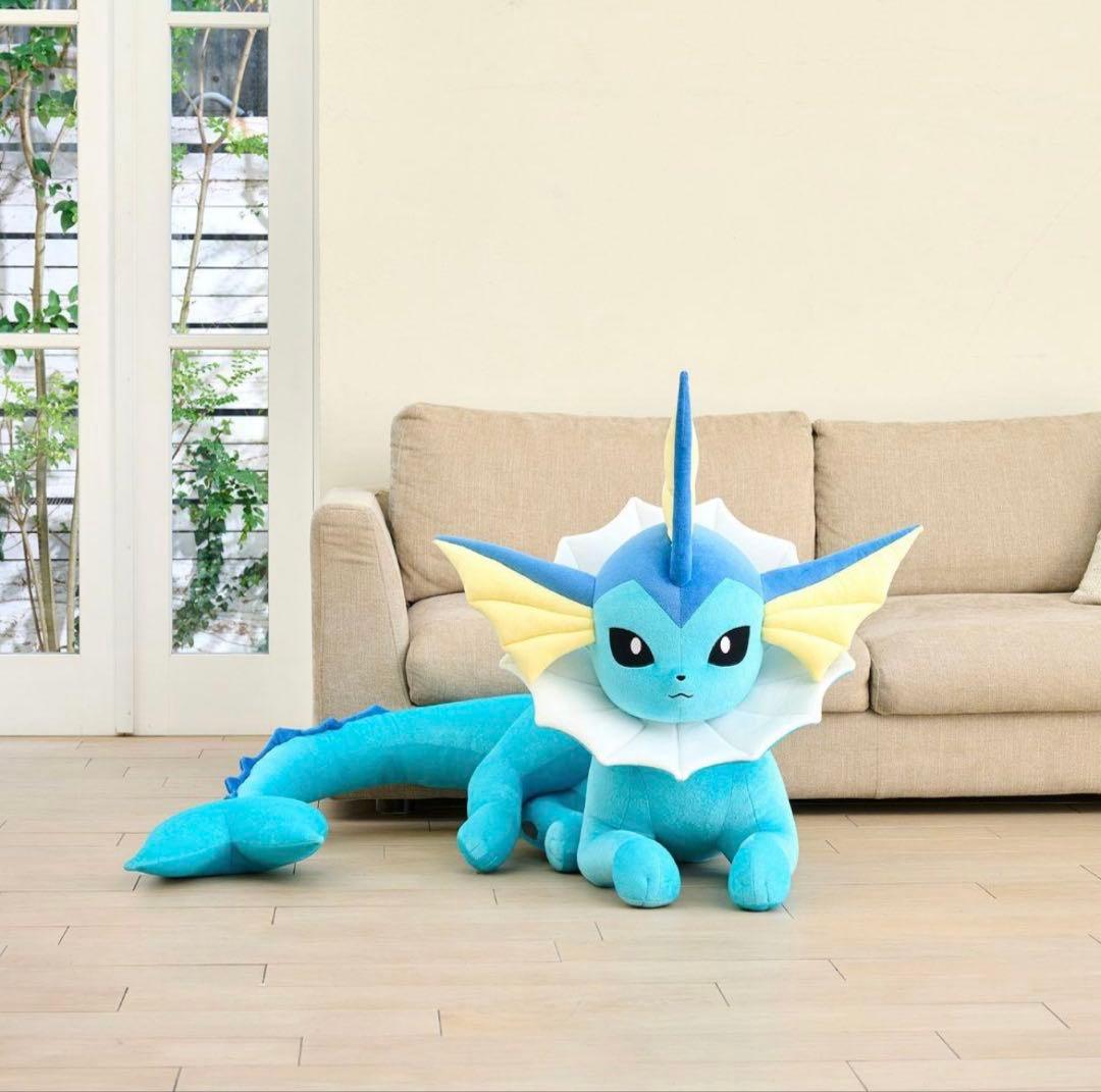 ポケモンセンターオンライン ぬいぐるみ 等身大 シャワーズ 寝そべり　未開封 抽選販売】ぬいぐるみ 等身大シャワーズ 寝そべり ｜【公式】ポケモン