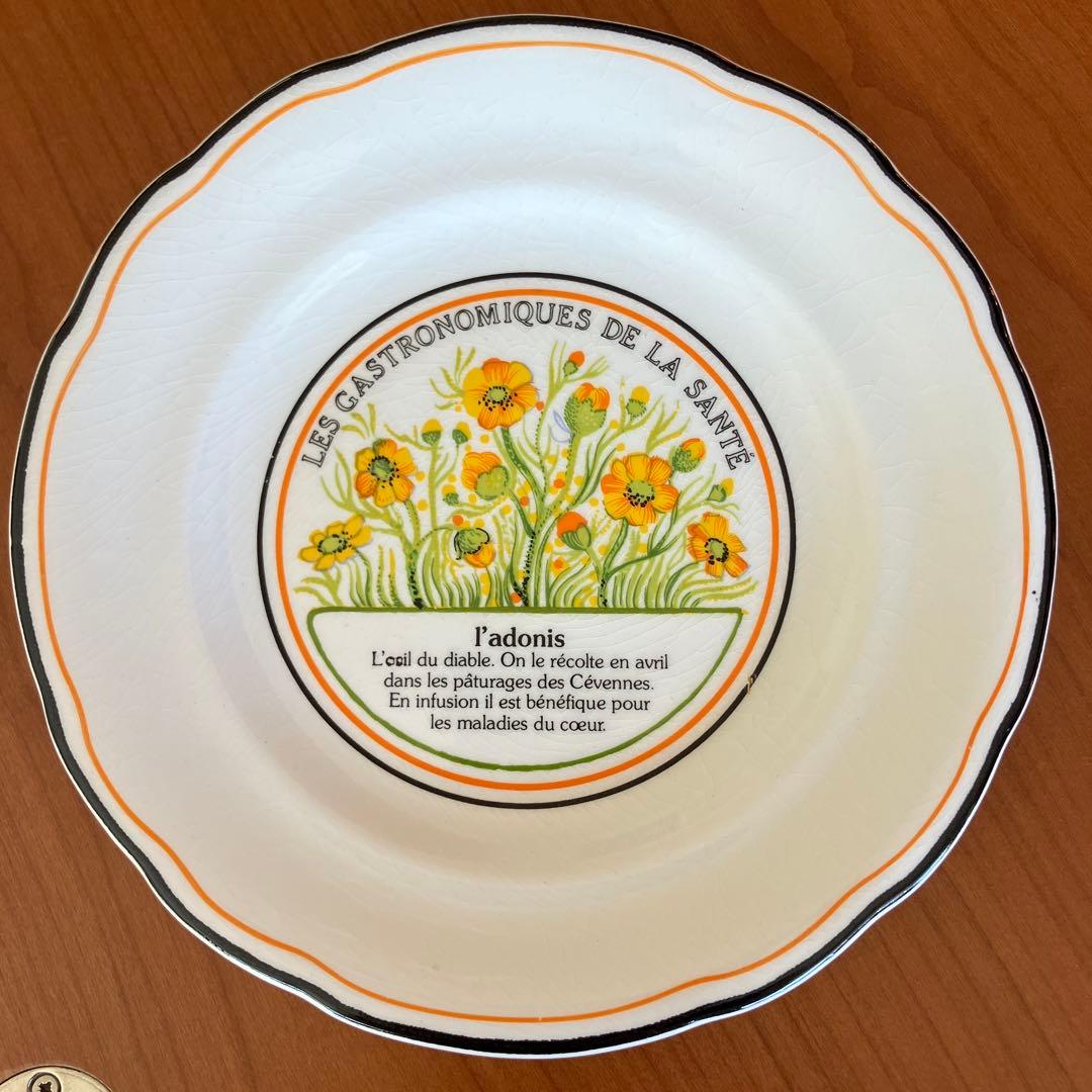 GIEN(ジアン) フランス　デザート皿8枚セット《ヴィンテージ品》美品・希少