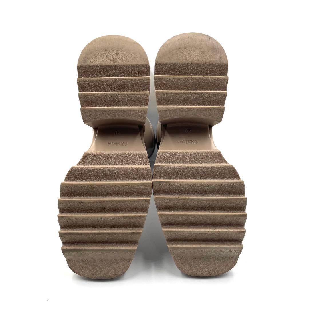 《超美品》Chloe クロエ ベティ レインブーツ サイドジップ ベージュ 40