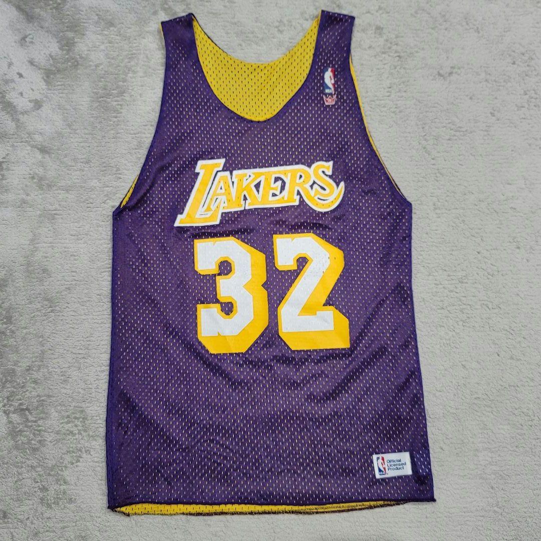 NBA レイカーズ 32番 マジックジョンソン ユニフォーム Sand-Knit