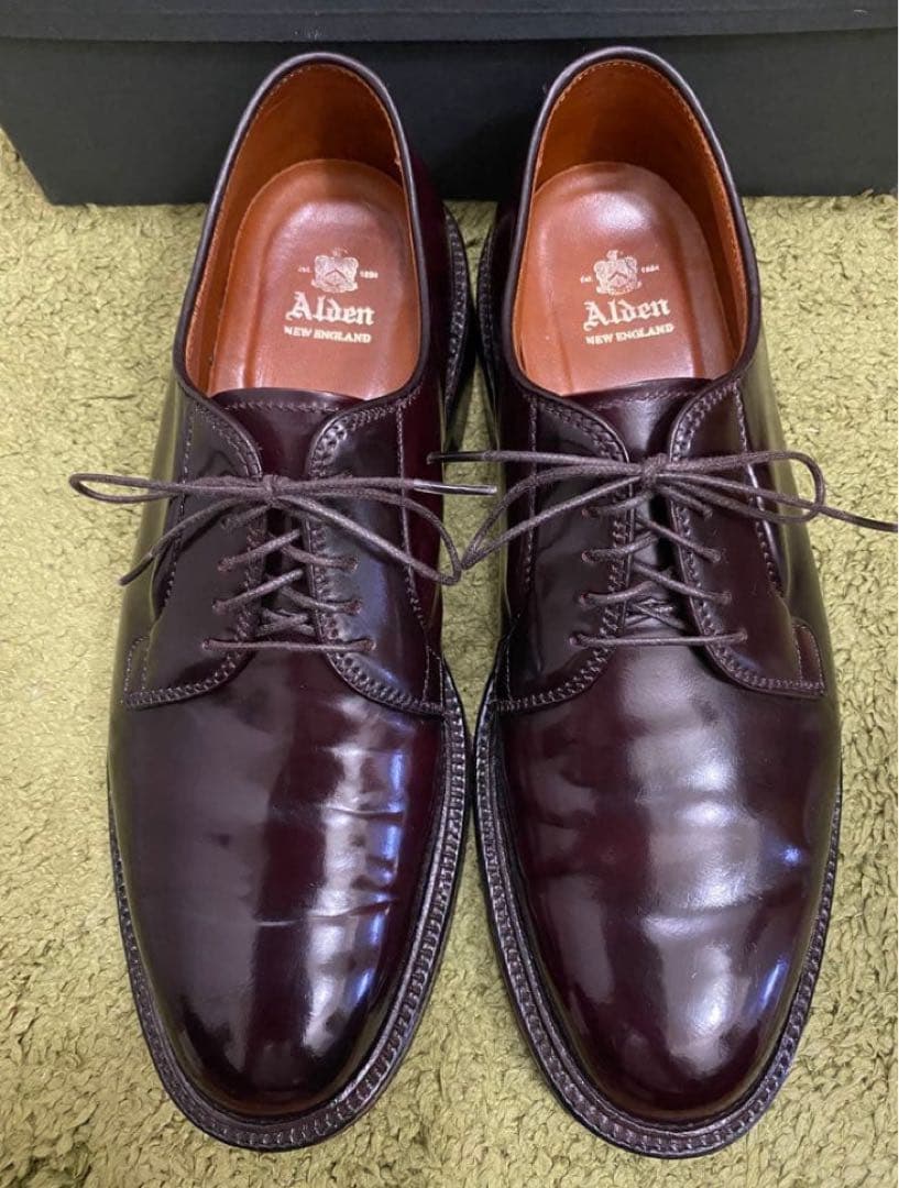 Alden 990 コードバン 8 1/2 D Alden オールデン PLANE TOE CORDOVAN プレーントゥ コードバン 990 D