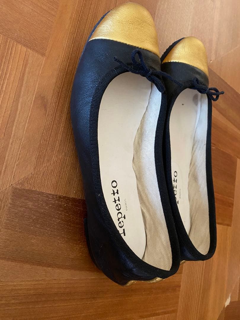 値下げ】Repetto バレエシューズ 黒/金 37.5 - メルカリ