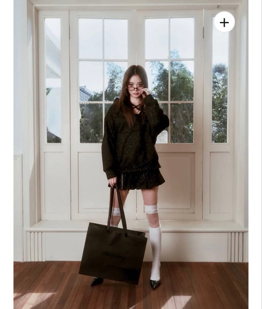 andwang Kirakira box pleats mini skirt andwang Kirakira box pleats
