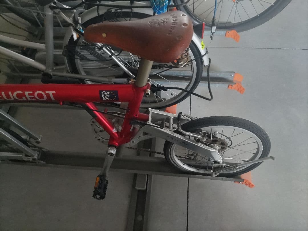 PEUGEOT 折りたたみ自転車 赤