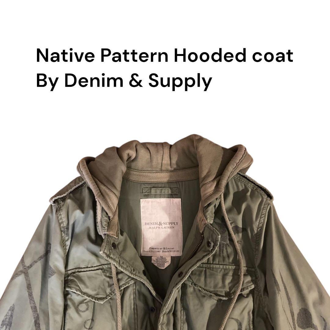 Denim & Supply ネイティブパターン モッズコート　ミリタリー M BLUEPORT】DENIM MODS COATデニムモッズコート 