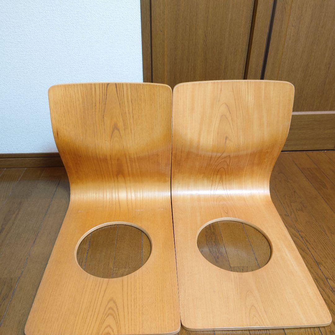 天童木工 Tendo 木製 座椅子 4脚 和室 旅館 ②TENDO/天童木工 座椅子 4