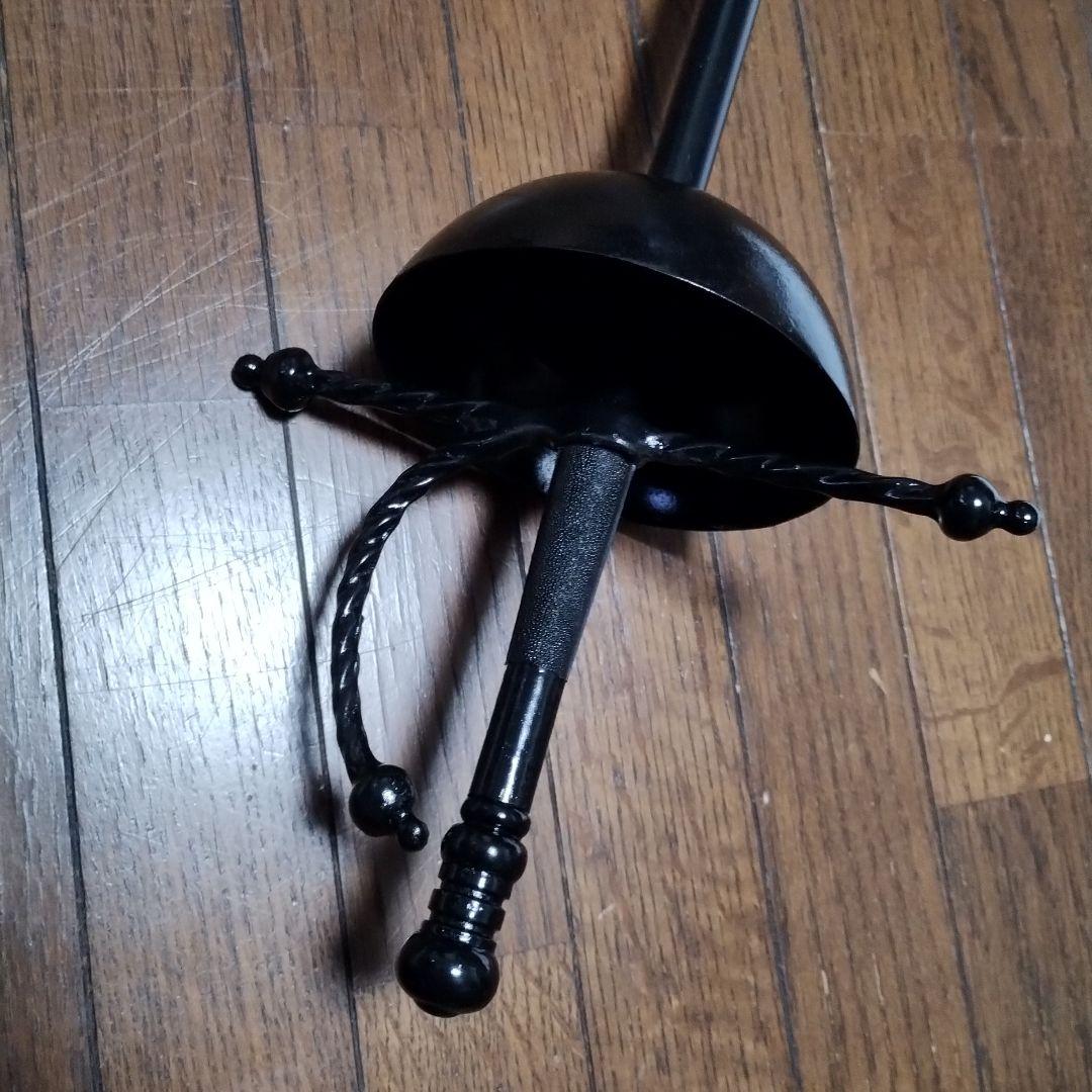 金属製 剣 フェンシング コスプレ アニメ 模造刀 漆黒 ダーク ソード