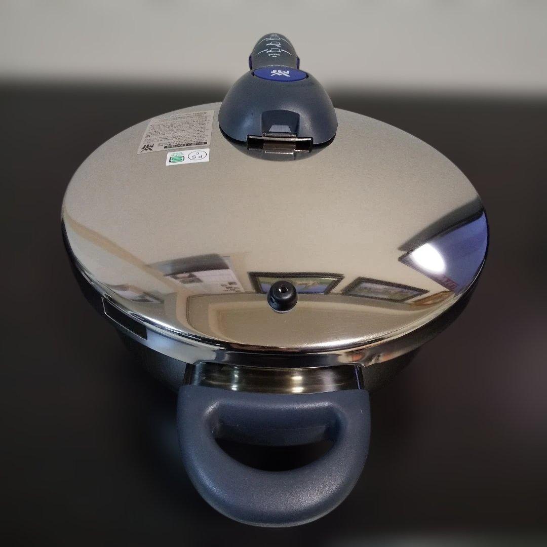 WMF パーフェクトプラス圧力鍋 3L 蒸し器 ガラス蓋 レシピブック付きの
