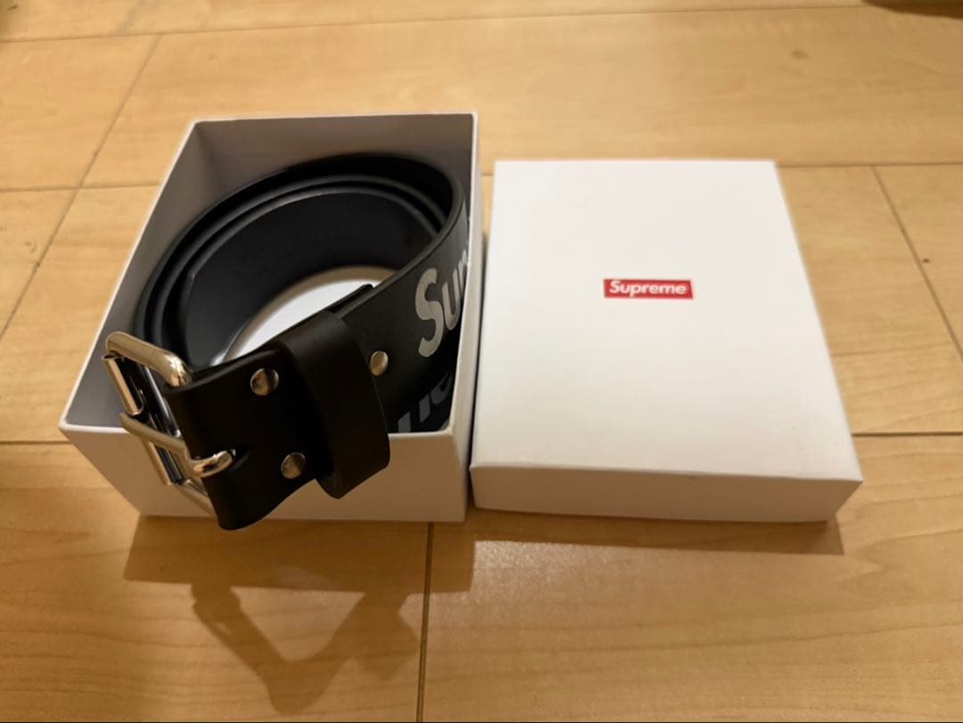 Supreme Repeat Leather Belt \"Black\" Mサイズ
