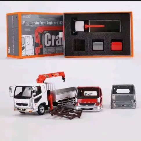 GCD ゲインコーププロダクツ 三菱ふそうファイター 白 ユニック 1/64