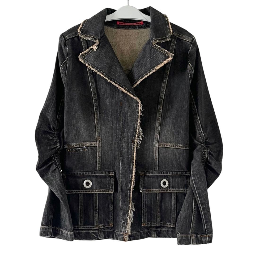 00s y2k 変形 ギミック デニムジャケット グランジ モード 個性派