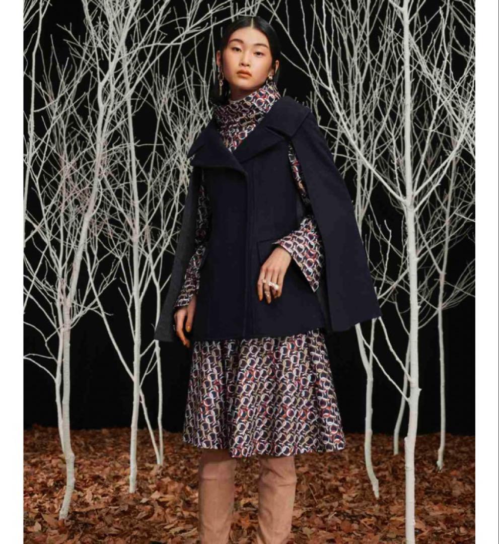ADEAM アディアム フォクシー Evergreen Cape コート Amazon.co.jp: axes femme POETIQUE Fur Collar Cape Coat TS442X23P