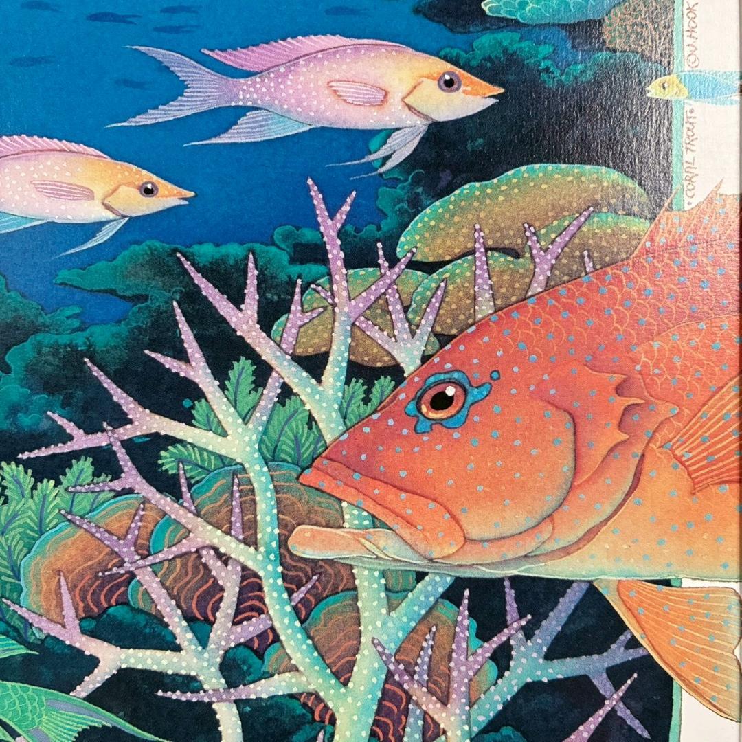 ジョアン・フック「サンゴ礁と熱帯魚」リトグラフ4点 直筆サイン入