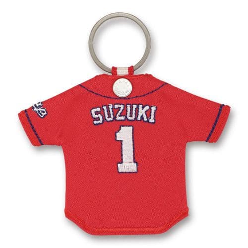 カープユニフォーム型キーホルダー鈴木誠也選手背番号1！完売品
